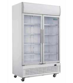 Armoire à Boissons 2 Portes Ouvrantes Sur Roulettes