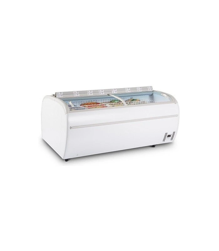 Conservateur Double Et Bi-température à Porte Coulissante Et éclairage LED