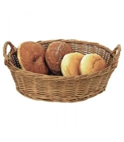 Corbeille Ovale En Saule Avec Poignées - Olympia