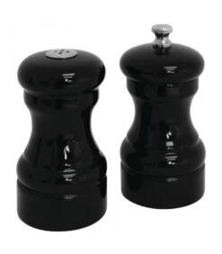 Ensemble De Salière Et Poivrière En Bois Noir - Olympia