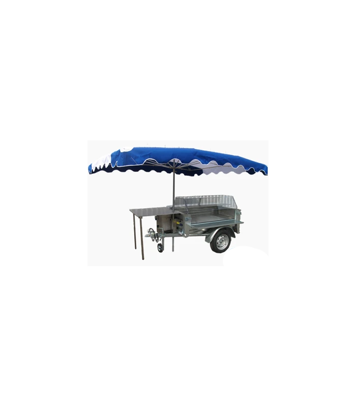 Etal De Marché Réfrigéré Vitre Bombée Sur Remorque – Image 3