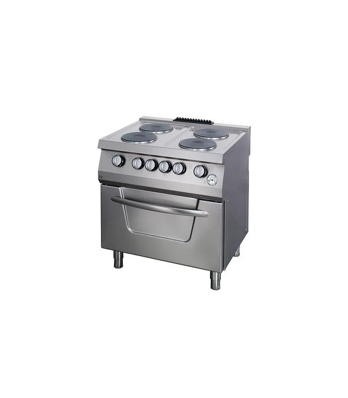 Fourneau électrique 4 Feux Sur Four GN 2/1