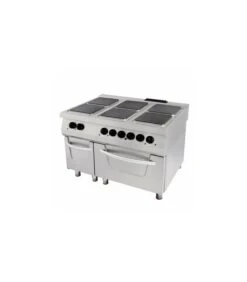 Fourneau électrique 6 Feux Sur Four GN 2/1 Profondeur 900mm