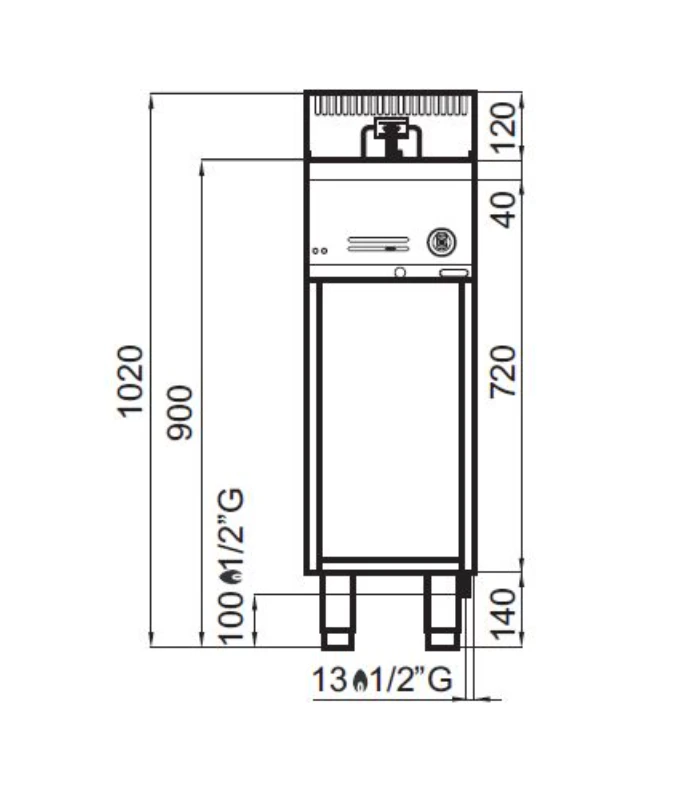 Friteuse Ă Gaz Sur Pieds 1 Cuve De 8 Litres â Image 2