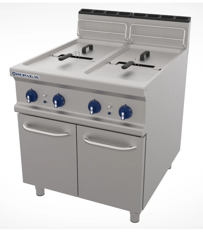 Friteuse électrique Sur Coffre Double Cuve De 15L