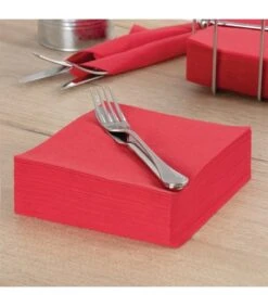 Lot De 1500 Serviettes En Papier Professionnelles Rouges 330mm