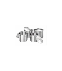 Lot De 4 Marmites Avec Couvercle En Inox