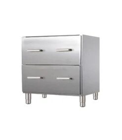 Meuble Bas - 2 Tiroirs - Sur Pieds Inox