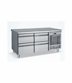 Meuble Réfrigéré Horizontal Inox 2 Portes Hauteur 68 Cm