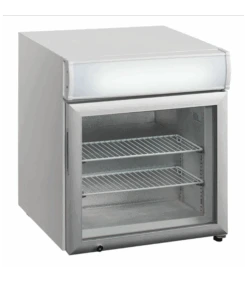 Mini Vitrine Surgelée 1 Porte Vitrée 50 Litres Avec Canopy