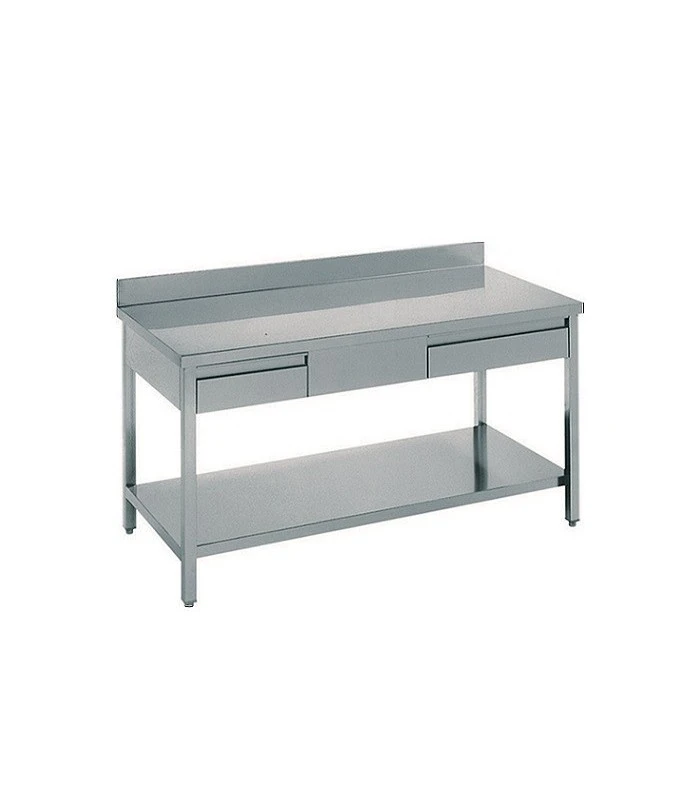 Table Démontable Inox Gamme 700 à 2 Tiroirs – Image 2