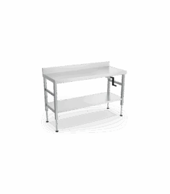 Table Inox Adossée Avec Système Manuel D'élévation