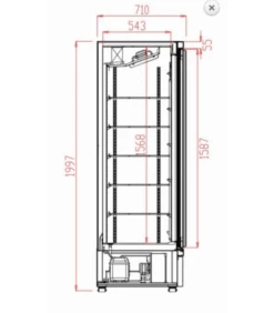 Vitrine Murale 4 Portes Ouvrantes Vitrées En Coloris NoirR