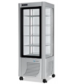 Vitrine Pâtissière Positive 4 Faces Vitrées à Grilles 400 Litres